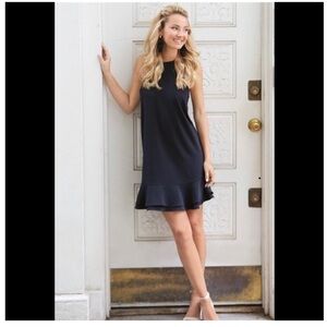 Mud Pie Black Lindsey Flounce‎ Dress Sz L NWT